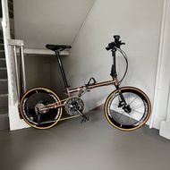 Fnhon Gust 22” • 10 Speeds Shimano Litepro Schwalbe Oval Foldable Folding Foldie Fold Bike Bicycle Dahon Tern Rose Gold