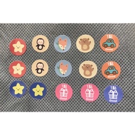 Collection Point Card Reward Sticker 50 Pieces Dedicated Round 1.5x1.5cm Gift Parenting Class Encour