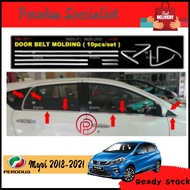 Perodua Myvi G3 FL 2018-2024 (10pcs) Door Belt Moulding Chrome / Lining Chrome