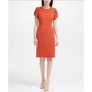 Calvin Klein Pencil form Dress, Black &amp; Orange