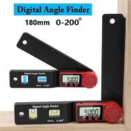 【2023 NEW】 230mm 4in1 Digital Protractor Angle Ruler Spirit Level Level Ruler Woodworking Electronic