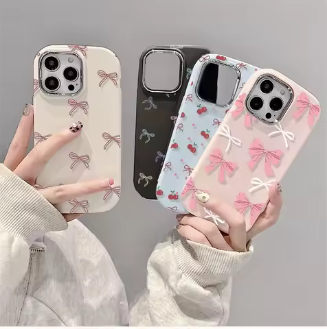 Cute Bow Cherry Lichee Case For Redmi Note 13 Pro 5G 12 4G 11 10 Pro 11S 9S 13C 12C 12 13 9 9C 9A  A