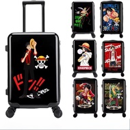ONE PIECE Anime Luffy & Zoro Luggage Set 18/20/24/26 Inch TSA Lock Kids Travel Suitcase, Lightweight