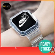 Jelly Case Sport Strap for Apple Watch Band Ultra 7 6 1 2 3 4 5 silicone Transparent for Iwatch 5 4 