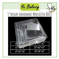 4"/5”/6”/7”/8"/9" inch/inci Square Cake Pan Baking Mould Fix Base Loyang Kek Empat Segi/Petak Acuan 四方形蛋糕模型/模具