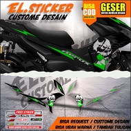 Striping aerox new old 155 transparent sticker nvx racing motif tiland yamaha nvx vietnam 4a
