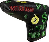 Foretra Putt for Dough - Money Maker Black Golf Putter Headcover Quality PU Leather Magnetic Closure for Blade Style Putters Scotty Cameron Odyssey Taylormade Ping