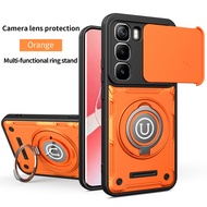 For Infinix Hot 60i 4G Case Infinix Hot 60 Cover hot60i Magnetic Armor Shockproof Ring Holder Case M