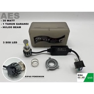 AES 3-Sided Cnc Motorcycle Front LED Light H6 H4 35WATT AC & DC T2582