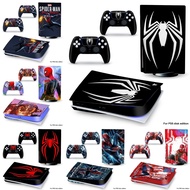 Marvel Spiderman Vinyl Skin Sticker For PlayStation 5 Disc Edition PlayStation5 Game Console Handle Full Cover Protective Film