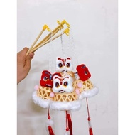 Sét 10 đèn rọ lân dễ thương hot trend 2024 Lồng đèn trang trí nhà cửalớp học gắn tua rua kèm đèm LED