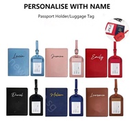 【In stock】Personalised Passport Holder Luggage Tag Farewell gift Passport covers Customized Christmas Gift Xmas Gift JSZQ