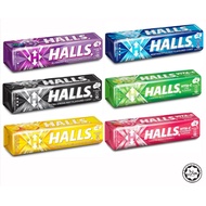 HALLS Candy Assorted Flavour 34g ( Extra Strong Mint / Blueberry / Strawberry / Honey Lemon / Lime /