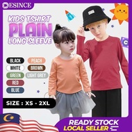 🇲🇾 DESINCE T-Shirt Plain Long Sleeve Kids Baju Kosong Budak Lelaki dan Perempuan  KT 060