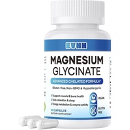Magnesium Glycinate 240mg Vegan Capsules, Chelated Magnesium Supplement, Supports Restful Sleep, Enz