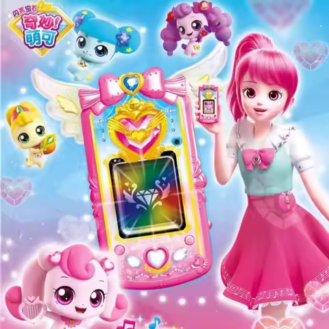 In Stock Original Catch!Teenieping Shining Brightly Gemstone Phone Gemstone Watch Children'S Watch C
