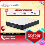 NeckPro Mammoth Pocket Spring Mattress | 10 Inches (25cm) | Extreme Cool 6X Fabric | Vacuum-Compress