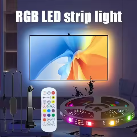 5V RGBIC TV Led Backlight Strip With AR Color Gamut Sensor App Control Capture Part of The Color on 