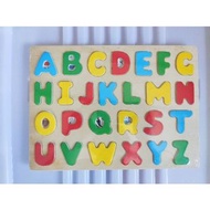 出清 認識英文字母 手抓板 木製玩具