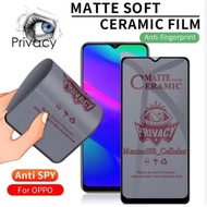 Tempered Glass Samsung A15 A06 A16 A35 A55 TG Anti Spy Matte Ceramic Full Cover Anti Peep Privacy Sc
