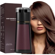 Dark Brown Hair Dyeing Hair Care Shampoo, Quick Dyeing Shampoo, Three-in-One Quick Dyeing Shampoo, U