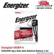 GENUINE 4pcs Energizer Max AAA Alkaline Battery 1.5V - E92BP-4