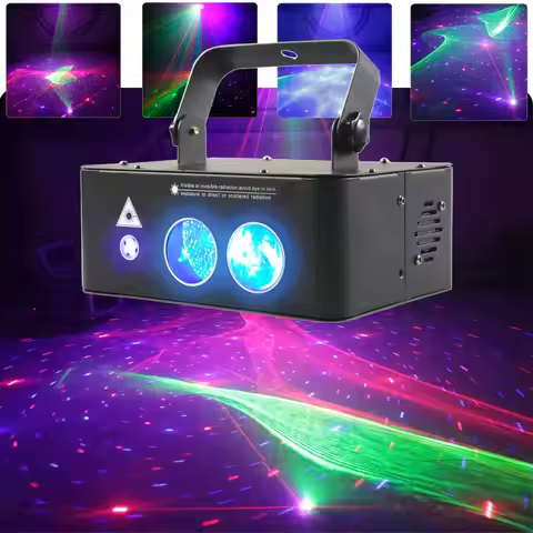 3IN1 RGB Aurora Water Wave Laser Light DJ Party Stars Projector KTV Christmas decoration Holiday Dmx