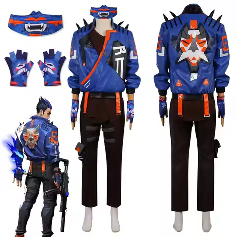 Yoru Cosplay Men Costume Game Valorant Roleplay Fantasia Outfits Jacket Shirt Pants Gloves Man Hallo