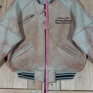 AVIREX LTD NORMANDY, CAMPAIGN ENGLAND 1942-43 LEATHER VARSITY JACKET
