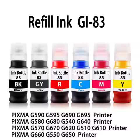 Refill Ink GI-13 GI-23 GI-43 GI-53 GI-73 GI-83 GI-93 for Canon PIXMA G590 G595 G690 G695 G580 G680 G