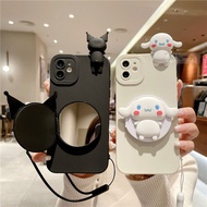 For OPPO Reno 11 11F F 10 Pro Plus 9 8T 8Z 8 7Z 7 6Z 5Z 5F 4F 5 6 4 3 4Z 5G 2 2Z 2F 10X ZOOM F11 F9 F7 F5 F1S Luxury Cute Cartoon Puppy Doll Mirror Kuromi Covers Soft Mobile Phone Case