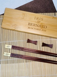 訂造客製化個人化刻字筷子 結婚禮物回禮 商務退休公司周年入伙