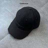 CONTINUOUS baseball cap - CTNS -3D embossed / Black