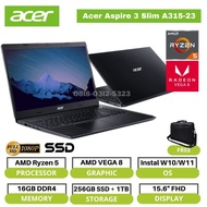 ( New Product ) Laptop Design dan Gaming Acer Aspire 3 A315-23 - Ryzen 5 3500U, RAM 16GB, SSD 256GB + 1TB HDD, 15'FHD, AMD VEGA 8, Black (R0EP)