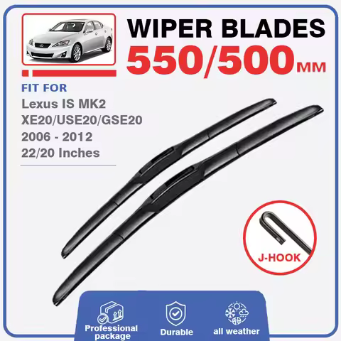 Wiper Blades Set Kit For Lexus IS MK2 2006 - 2012 XE20 USE20 GSE20 Front Windshield Brushes Windscre