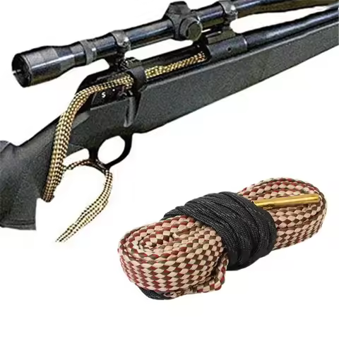 Hunting Gun Bore Cleaning Rope Rifle Barrel Cleaner Calibre .22 Cal.38 Cal& 5.56mm 7.62mm for Airsof
