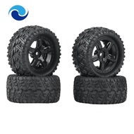 4Pcs Rubber Tires Tyre Wheel P6973 for Remo Hobby Smax 1621 1625 1631 1635 1651 1655 1/16 RC Car Upgrade Parts