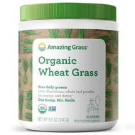 Amazing Grass Wheat Grass Powder: 100% Whole-Leaf Wheat Grass 8.5oz Powder for Energy, Detox &amp; Immunity Support, Chlorophyll Providing Greens, 30 Servings