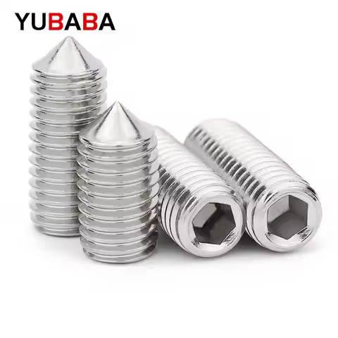 Hexagon Socket Set Screws With Cone Point M2.5/M3/M4/M5 304 Stainless Steel Cone Point Screw ISO 402