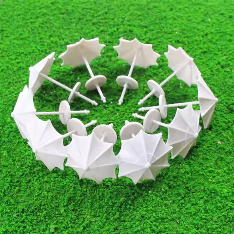 24pcs Model Railway Sun Umbrella Parasol 1:50-1:200 O OO TT N Z Scale Garden Sea Beach TYS12 Plastic