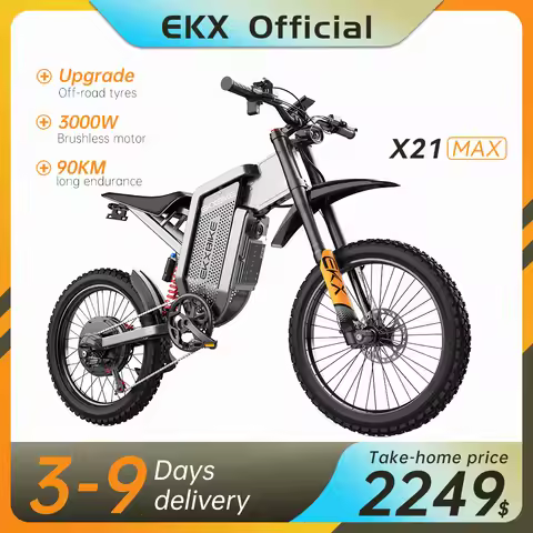 EKX X21 Max Electric Motorcycles 6000W Peak Gearless Motors 60V30AH Lithium Battery Speed 80Kmh Adul