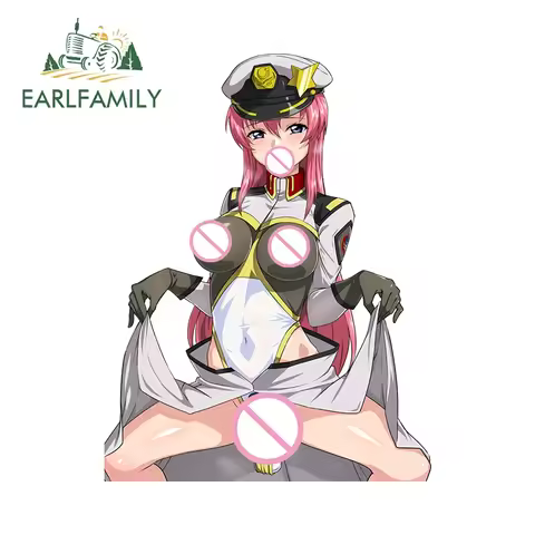EARLFAMILY 13cm x 9.9cm Female Waifu Breasts Car Stickers Anime Lewd Big Boobs Amusing Car Accessori