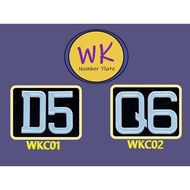 Crystal font car plate number