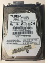 二手良品 TOSHIBA 黑標 750GB 2.5吋 SATA3 硬碟 MK7575GSX