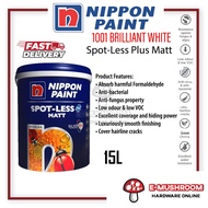 15L Nippon Paint Spot-Less Plus Matt 1001 Brilliant White