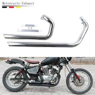 Motorcycle For Yamaha Virago XV 535 XV 400 Exhaust Pipe Chrome Drag Pipes Full Muffler System Silenc