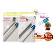 LED TubeT8 58W Extra Bright Fluorescent Tube/ Lampu Kalimantang 4"Feet (Slim or Think) Fitting Box D