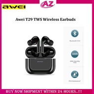 Awei T29  TWS Wireless Earbuds Bluetooth Version5.0, Music/Game Headphone, Noise Reduction, Bass Round Sound