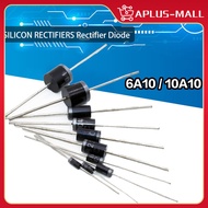 10Pcs/set 6A10/10A10 Rectifier Diode SILICON RECTIFIERS Rectifier Diode DO-27 Rectifiers
