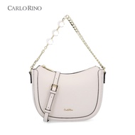 Carlo Rino Beige Minimalist Crossbody Bag